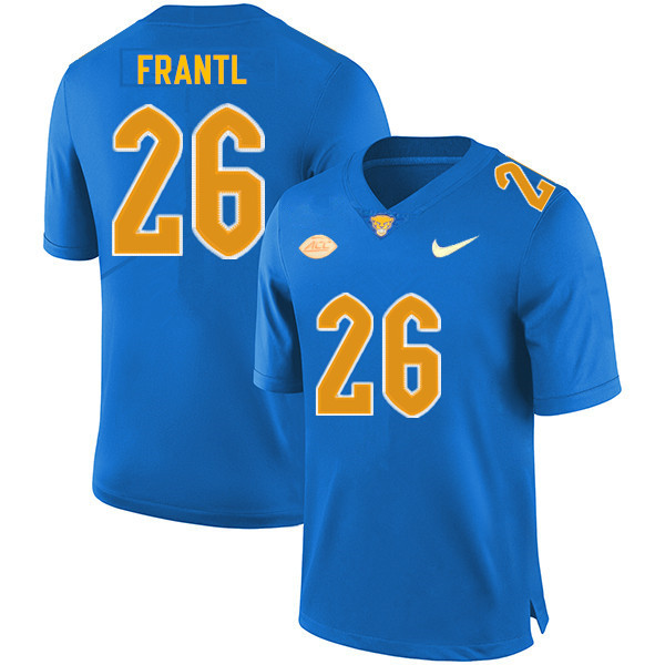 Men #26 Jake Frantl Pitt Panthers College Football Jerseys Sale-Royal